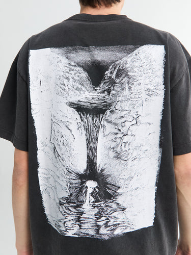 Dancer - Waterfall T-Shirt in Washed Black