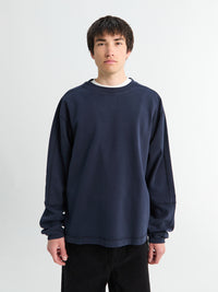 Dancer - Panel Pique Crewneck in Navy
