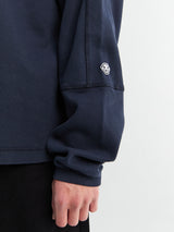 Dancer - Panel Pique Crewneck in Navy