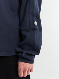 Dancer - Panel Pique Crewneck in Navy