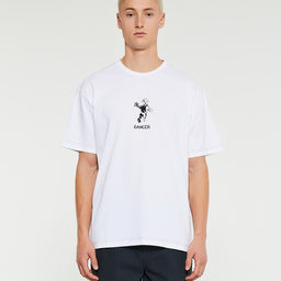 Dancer - OG Logo T-Shirt in White with Black Stitch