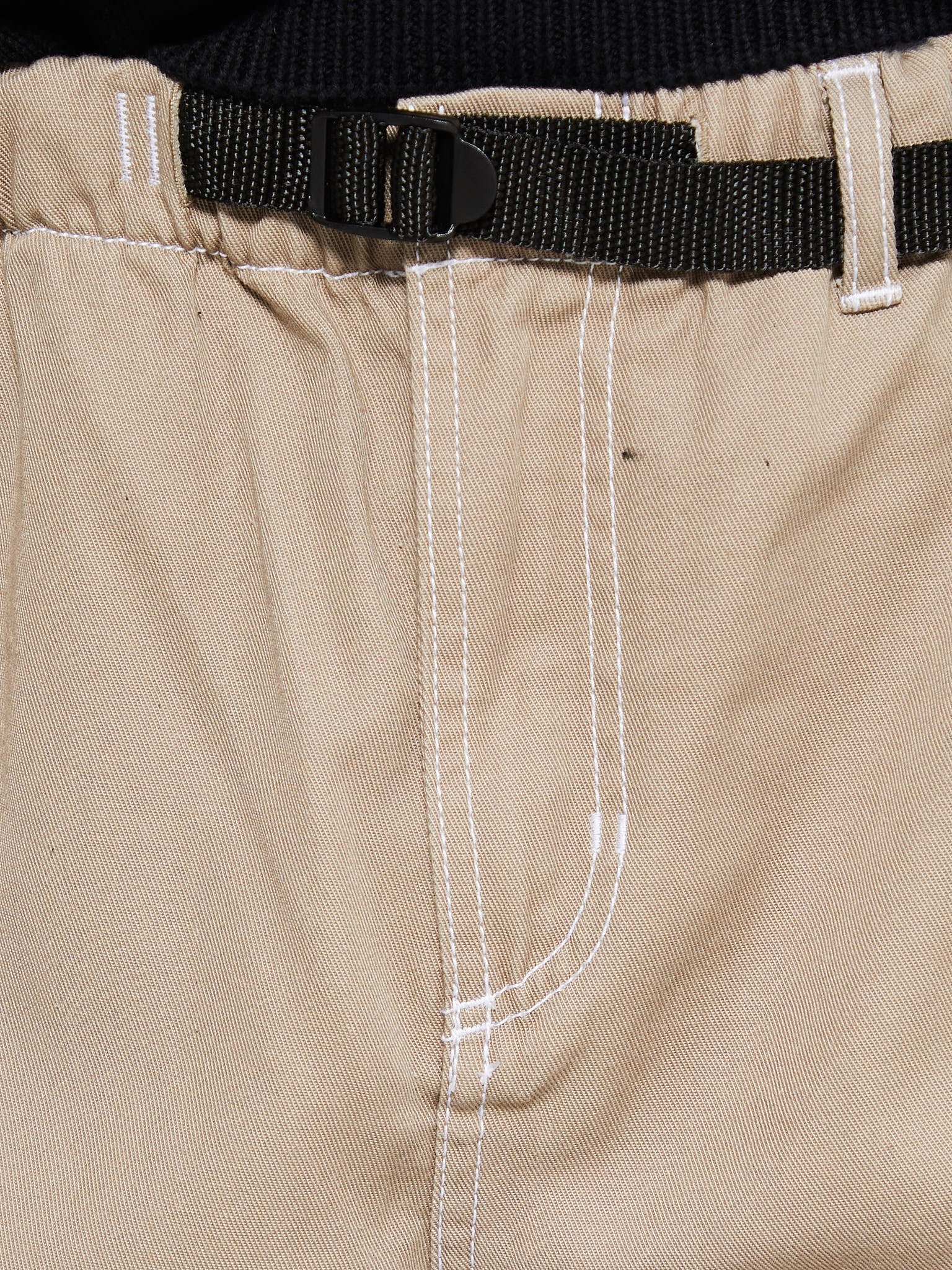 Dancer - Belted Simple Pants in Khaki