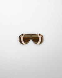 Phoebe Philo - Half Bombé Sunglasses in Dark Khaki Tortoiseshell