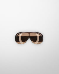 Phoebe Philo - Half Bombé Sunglasses in Dark Brown