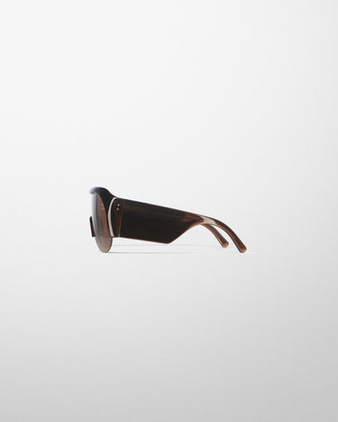 Phoebe Philo - Half Bombé Sunglasses in Dark Brown