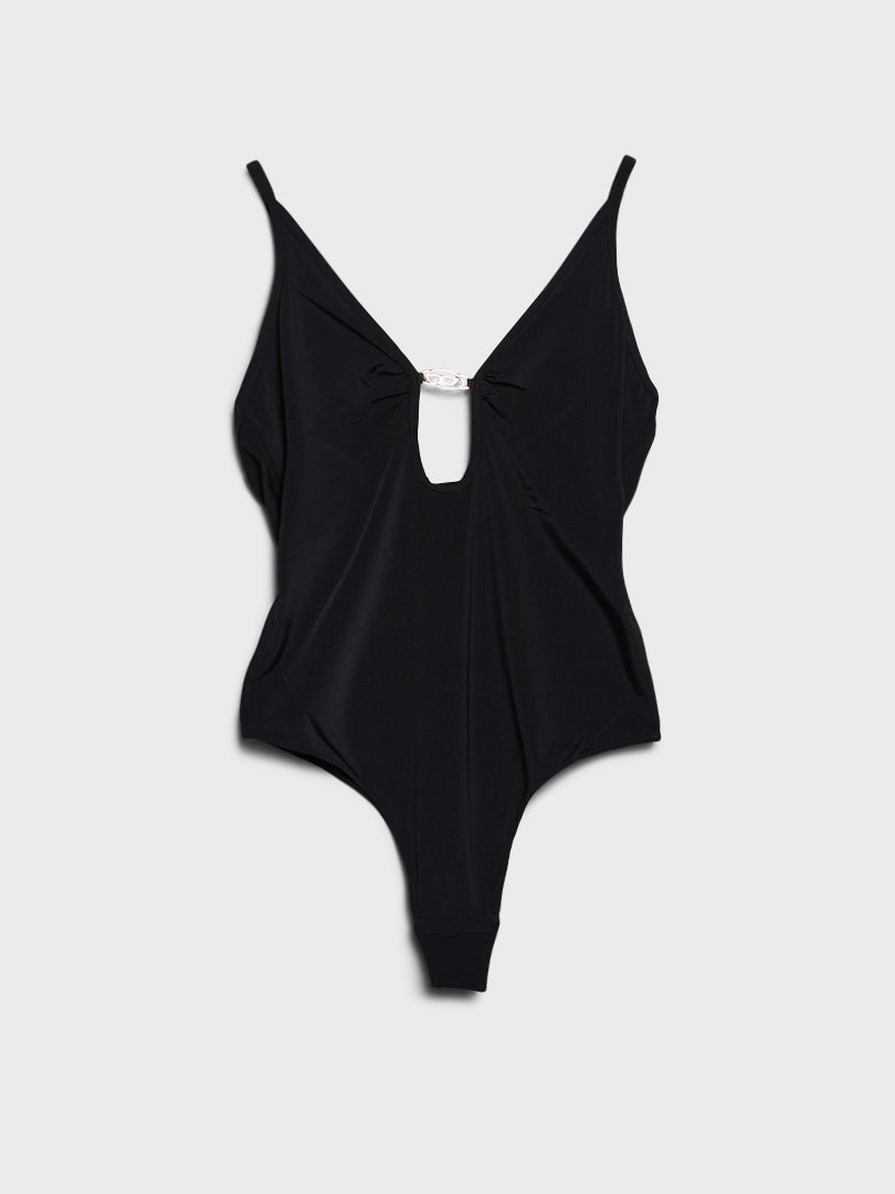 ASOS DESIGN halter neck bodysuit in black