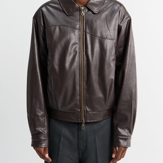 Dime - Debossed Wavy Jacket in Brown
