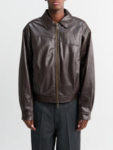 Dime - Debossed Wavy Jacket in Brown