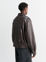 Dime - Debossed Wavy Jacket in Brown