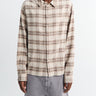 Dime - Plaid Flannel Shirt in Beige
