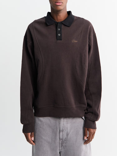 Dime - French Terry Rugby in Brown