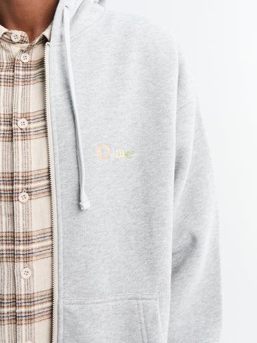 Dime - Friends Zip Hoodie in Heather Gray