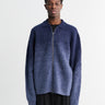 Dime - Mohair Double Zip Knit in Midnight Blue