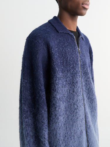 Dime - Mohair Double Zip Knit in Midnight Blue