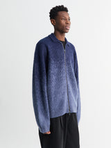 Dime - Mohair Double Zip Knit in Midnight Blue