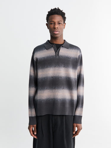 Dime - Striped Rugby Knit in Navy Multi