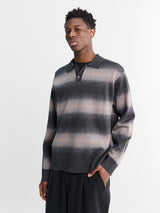 Dime - Striped Rugby Knit in Navy Multi