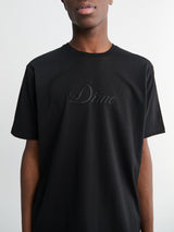 Dime - Cursive Small Logo T-Shirt in Black