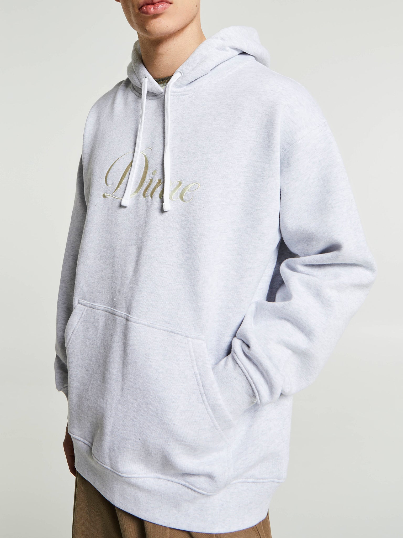 Dime - Cursive Logo Hoodie in Ash