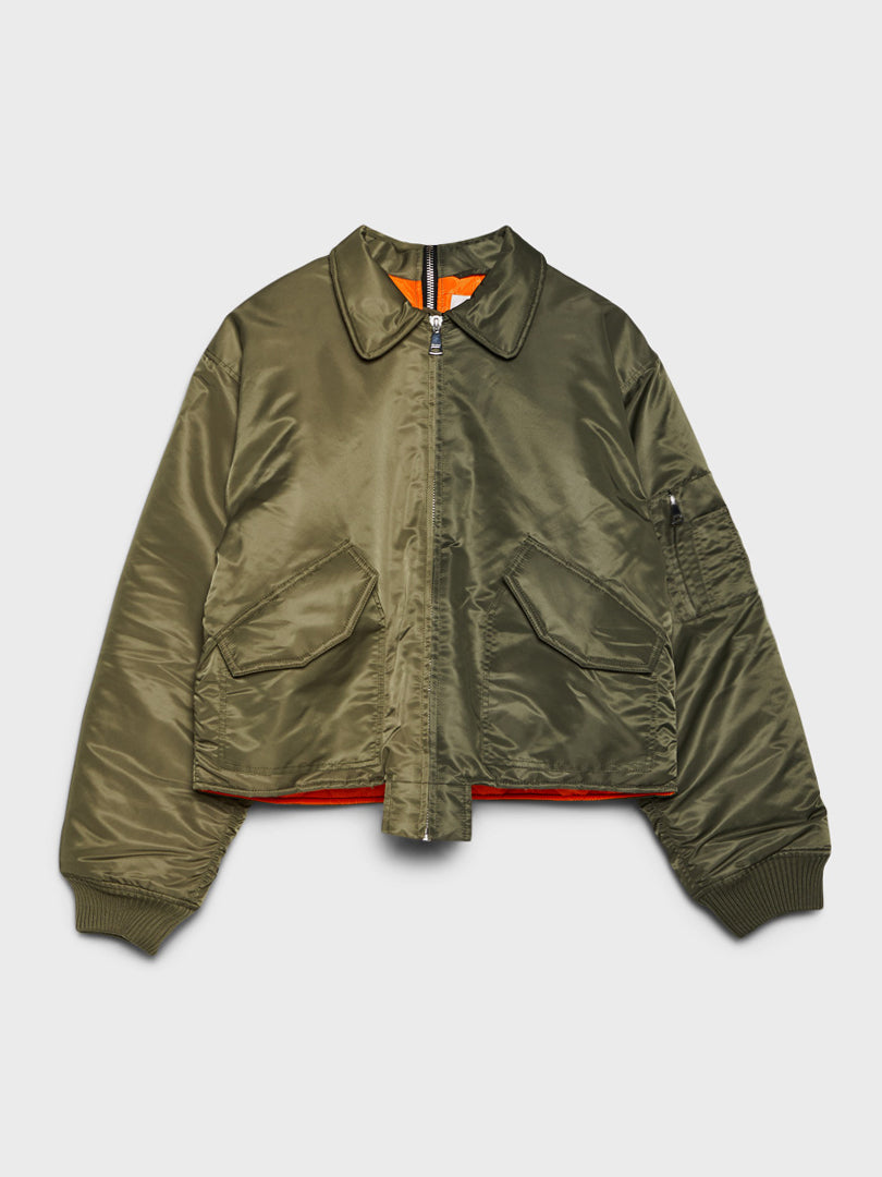 (di)vision - Bomber Jacket in Army Green and Sage Green