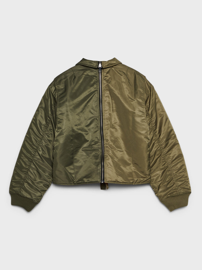Bomber Jacket in Army Green and Sage Green