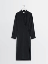 Lemaire - Straight Collar Twisted Dress in Black