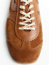 Dries Van Noten - Leather-Trimmed Suede Sneakers in Tan