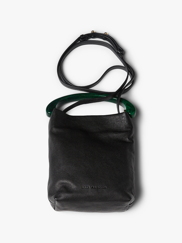 Dries Van Noten - Leather Shoulder Bag in Black