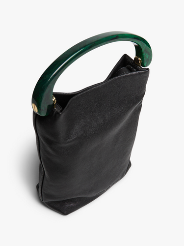 Dries Van Noten - Leather Shoulder Bag in Black