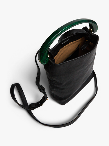 Dries Van Noten - Leather Shoulder Bag in Black