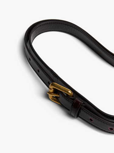 Leather Crossbody Bag in Taupe