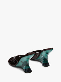 Dries Van Noten - Leather Mules in Ruby