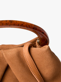 Dries Van Noten - Small Pleated Leather Bag in Tan