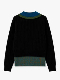 Dries Van Noten - Layered Wool Sweater in Black