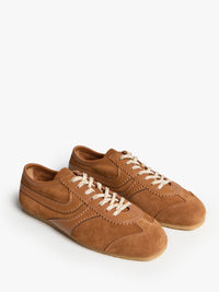 Dries Van Noten - Men's Leather-Trimmed Suede Sneakers in Tan