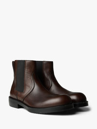 Dries Van Noten - Leather Chelsea boots in Dark Brown