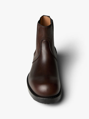 Dries Van Noten - Leather Chelsea boots in Dark Brown
