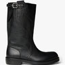 Dries Van Noten - Leather Biker Boots in Black