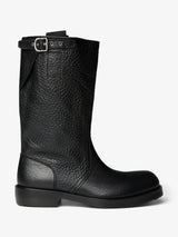 Dries Van Noten - Leather Biker Boots in Black