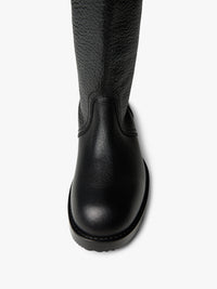 Dries Van Noten - Leather Biker Boots in Black
