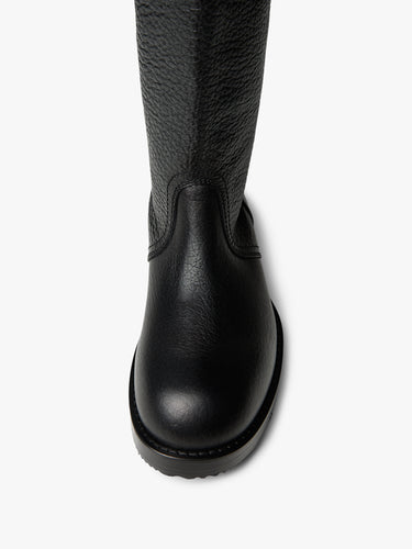 Dries Van Noten - Leather Biker Boots in Black