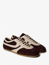 Dries Van Noten - Leather-Trimmed Suede Sneakers in Dark Purple