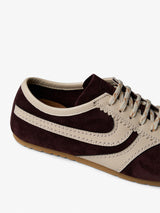 Dries Van Noten - Leather-Trimmed Suede Sneakers in Dark Purple
