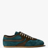 Dries Van Noten - Leather-Trimmed Suede Sneakers in Turquoise