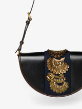 Dries Van Noten - Embroidered Crossbody Bag in Navy