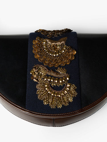 Dries Van Noten - Embroidered Crossbody Bag in Navy
