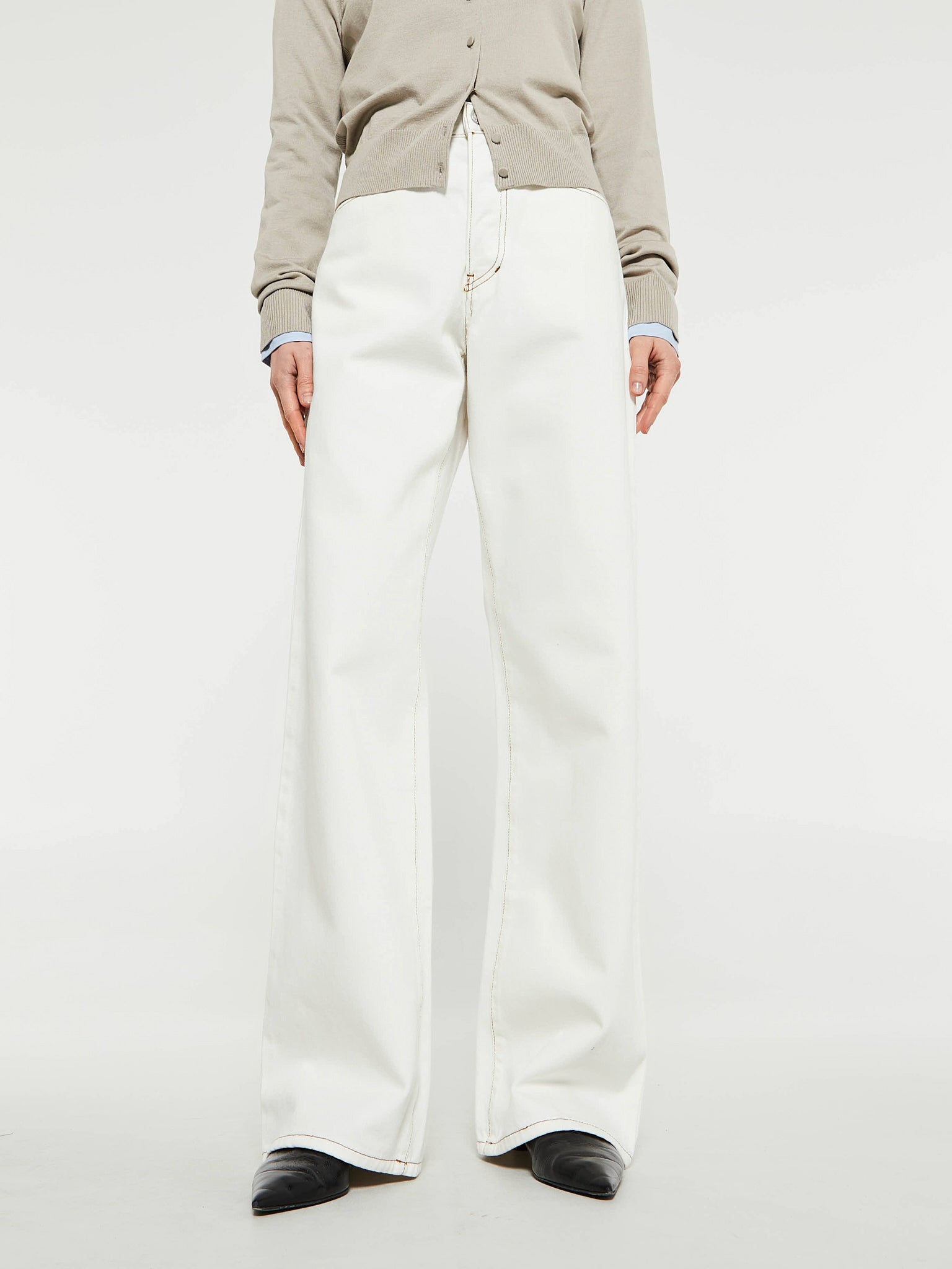 Payton Denim Pants in Off-White