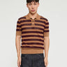 Dries Van Noten - Mercy Stripe Polo in Camel