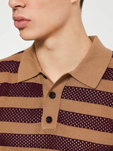 Dries Van Noten - Mercy Stripe Polo in Camel