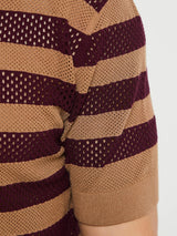 Dries Van Noten - Mercy Stripe Polo in Camel